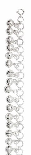 Sterling Silver Bell Charm Link Bracelet