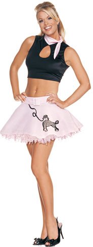 Sexy Poodle Skirt Costume (Size:Medium/Large 8-12)