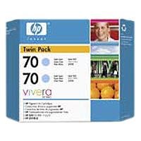HP 70 Light Cyan 130 Ml Crtg Twin Pack Use In Desingjet Printers 