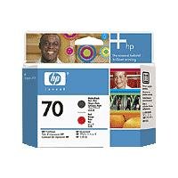 HP 70 Matte Black and Red Printhead Use In Selected Hp Designjet Printers 