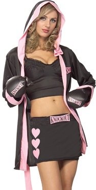 Sexy Boxer Girl Outfit Sexy Adult Halloween Skimpy Skirt Robe Cami Set Naughty Fighter Chick Costume