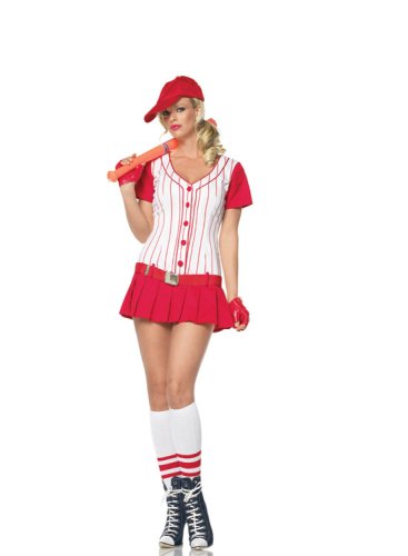 Sexy 6Pc Baseball Player Uniform Halloween Costume