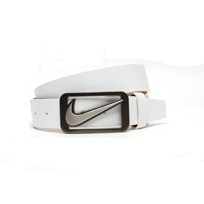 Nike Golf Men's Signature Nike Swoosh Cutout Leather Belt