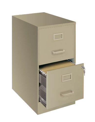 22 inch Deep 2 Drawer Letter File Cabinet - (Black) 
