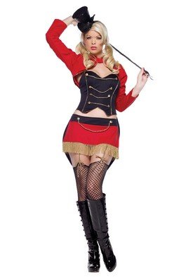 Sexy 4PC Ring Mistress, Includes Corset, Garter Skirt, Jacket, A
