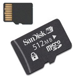 Zubeh&ouml;r: 512MB SanDisk MicroSD TransFlash Speicher, Speicherkarte MicroSD