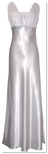 Satin Chiffon Prom Dress Gown Crystals Full Length