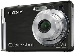 Sony Cybershot DSCW90 8.1MP Digital Camera with 3x Optical Zoom and Super Steady Shot (Black)