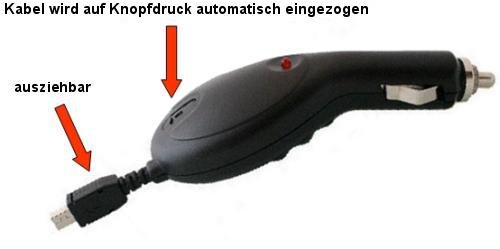 Heimkinosysteme: Handy KFZ-Ladekabel Premium mit Aufrollmechanismus von HILLICOM f�r BlackBerry 6210 / 6220 / 6230 / 6280 / 6510 / 7100g / 7100t / 7100v / 7100x / 7105t / 7130e / 7130g / 7210 / 7230 / 7250 / 7280 / 7290 / 7510 / 7520 / 8100 / 8700c / 8700f / 8700g / 8700v