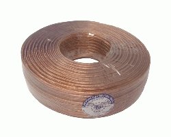 Zubeh&ouml;r: 100m Ring Lautsprecher Kabel 2x 4.00mm transparent