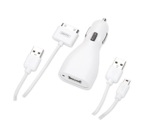 Handys ohne Vertrag: Griffin PowerJolt inkl. Dock-Kabel und mini USB-Kabel wei�