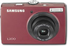 Samsung L200 10MP Digital Camera with 3x Optical Zoom (Red)