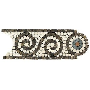Daltile Tumbled Decorative Mosaics Marfil/Emperador Scroll 4 x 10 Ceramic Tile & Stone