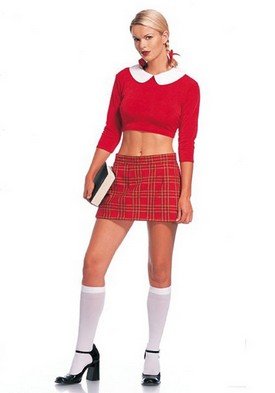 Sexy Naughty School Girl Outfit; Includes Top and Skirt