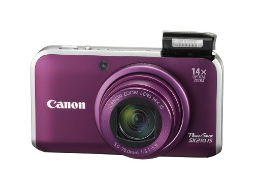 Canon PowerShot SX210IS 14.1 MP Digital Camera with 14x Wide Angle Optical Image Stabilized Zoom and 3.0-Inch LCD (Purple)