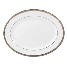 Lenox Landmark Platinum Bone China 13-Inch Oval Platter by Lenox