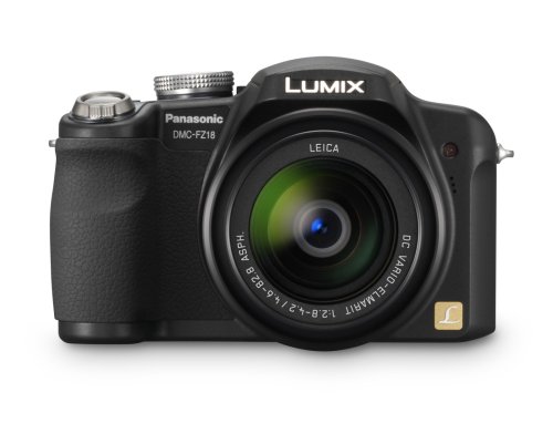 Panasonic Lumix DMC-FZ18K 8.1MP Digital Camera with 18x Wide Angle MEGA Optical Image Stabilized Zoom (Black)