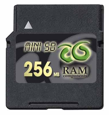 Speicherkarten: RAM COMPONENTS 256MB Mini-SD Card