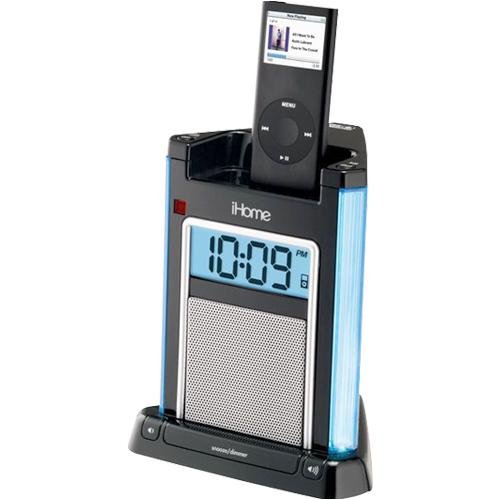 IH4 Black Alarm Clock for Ipod