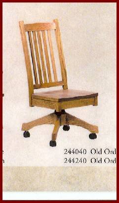 Mission Desk Chair-Oak (Light Stain) 
