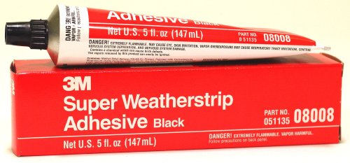 3M Super Weatherstrip Adhesive - Black, 5 oz Tube 