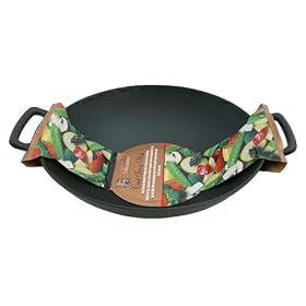 Mr. Bar-B-Q Cast Iron Wok by MR. BAR-B-Q