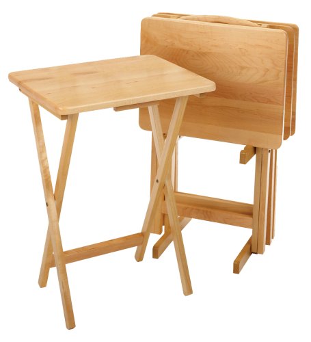 Winsome Wood 5-Piece TV Table Set, Natural
