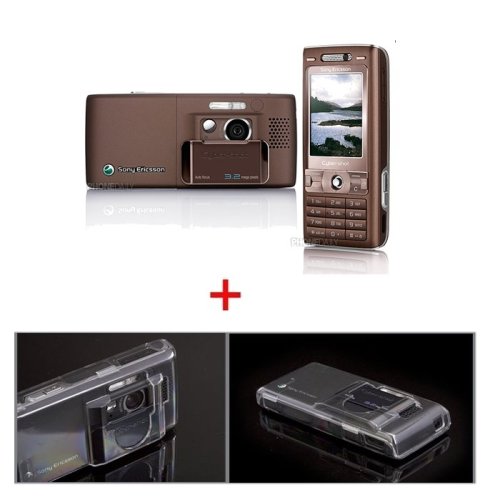 DVD Player: Oberschale f. Sony Ericsson K800i Brown Edition A+B+E Cover + Crystal Case