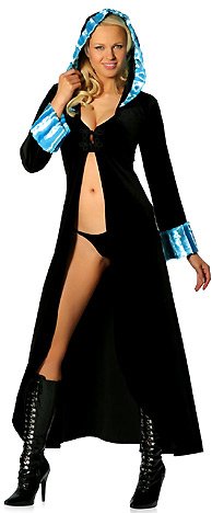 Sexy Mink Trimmed Robe - Womens Sexy Costume Lingerie Outfits