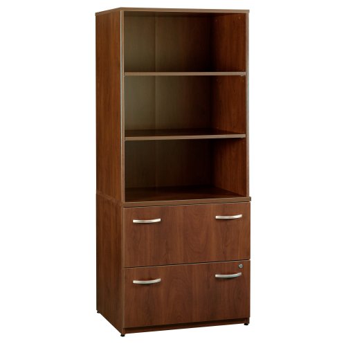Bush Furniture Universal Wall System Lateral File Storage, Hansen Cherry