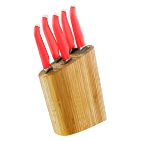 F�ri Rachael Ray Gusto Grip 6-Piece Knife Set in Bamboo Block by Asian Knives