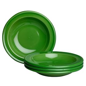 Emile Henry Provencal Vert Green 9-Inch Soup Pasta Bowls, Set of 4 by Emile Henry