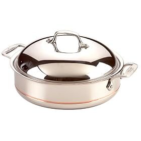 All Clad Copper-Core 4 Quart Sauteuse by Chef's Pans