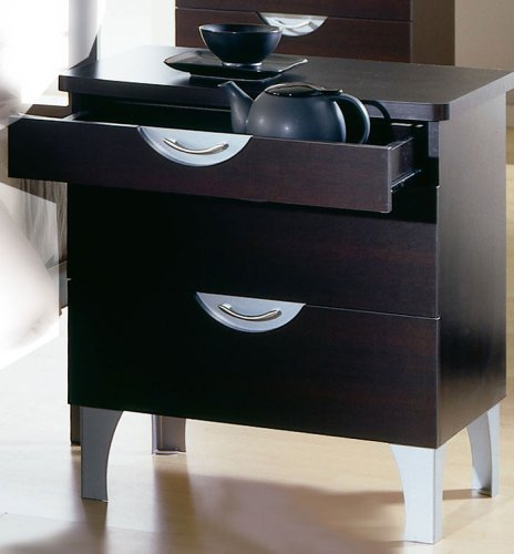 3 Drawer Night Stand in Espresso - Pablo Collection By Azura Furniture 
