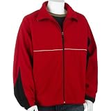 Woodlake Men's Full Zip Fleece Jacket with Open Bottom and Yoke Piping