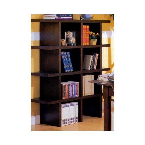 Wood Grain Finish Stackable Bookcase Full Unit (4 Shelves)