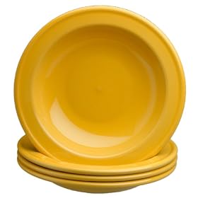 Emile Henry Provencal Citron Yellow Soup Pasta Bowls, Set of 4 by Emile Henry