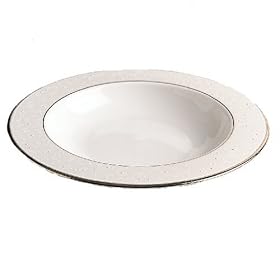 Lenox Continental Dining Platinum Bone China Pasta Bowl  Rim Soup by Lenox