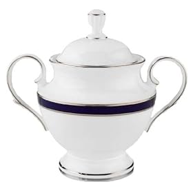 Lenox Federal Cobalt Platinum Bone China Sugar Bowl by Sugar Bowls