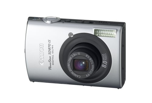Canon PowerShot SD870IS 8MP Digital Camera with 3.8x Wide Angle Optical Image Stabilized Zoom (Black) 