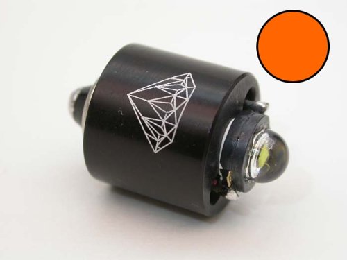 Digitalkameras: Diamond 3 Watt Lambertian LED Austauschbirne f�r Maglite mit 3, 4 oder 5 Batterien rot-orange