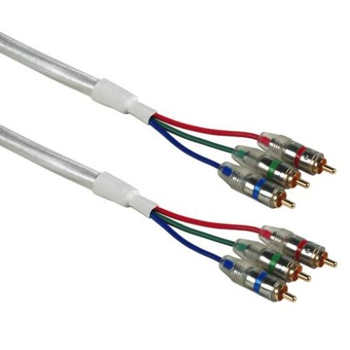Heimkinosysteme: HomeTheatre YUV-Verbindungskabel 3 Cinch-Stecker - 3 Cinch-St. "White Stream" 5 m