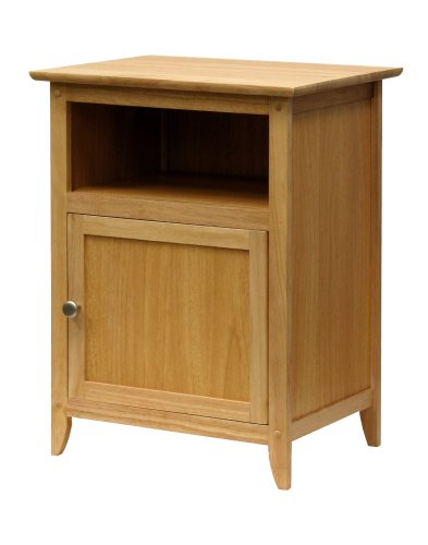 Winsome Wood End Table/Night Stand with Door and Shelf, Natural 