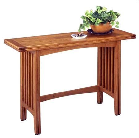 Home Styles 5127-22 Mission Style Convertible Sofa Table 