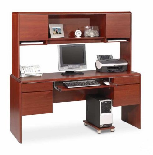 Computer Credenza with Hutch 