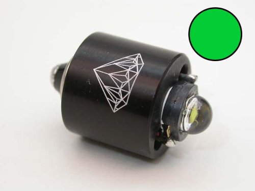Digitalkameras: Diamond 3 Watt Lambertian LED Austauschbirne f�r Maglite mit 3, 4, 5 oder 6 Batterien gr�n