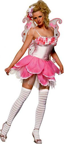 Sexy Rose Petal Pixie Costume with Rose Petal Skirt