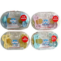 6 Pack of Mini-MAM Mini Latex Nipples 0-6 months