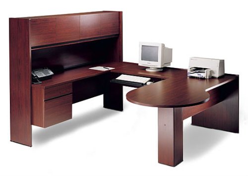 Cherry and Black Complete Work Station 