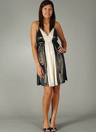 SHIMMER COLORBLOCK COCKTAIL FORMAL for Bridesmaid Formal Prom